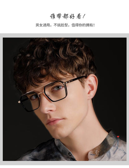 MIZHO Filtering Protect Eyesight Anti Blue Light Glasses Men Ultra light weight Blocking Glare Tony Stark Glasses Frame iron Man