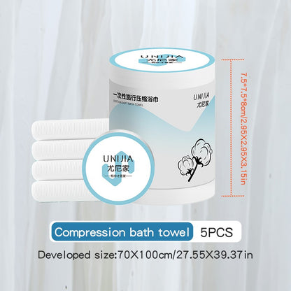 Premium Compressed Towel Tablets Disposable Towel Large Bath Towel Reusable Travel Towel for Hotel Camping Mountaineering Sports