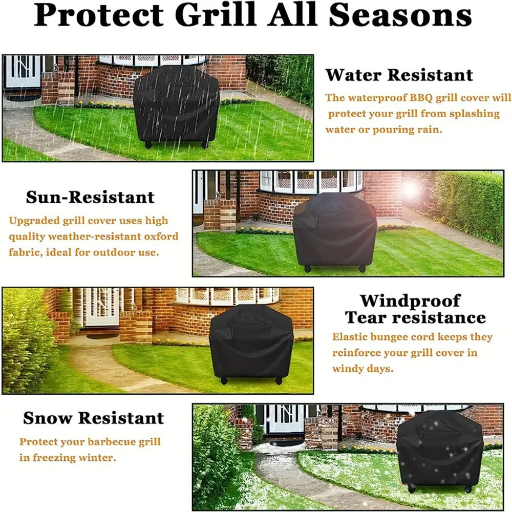 BBQ Grill Barbeque Cover  Anti-Dust Waterproof Weber Heavy Duty Charbroil BBQ Cover Outdoor Rain Protective Barbecue Cover