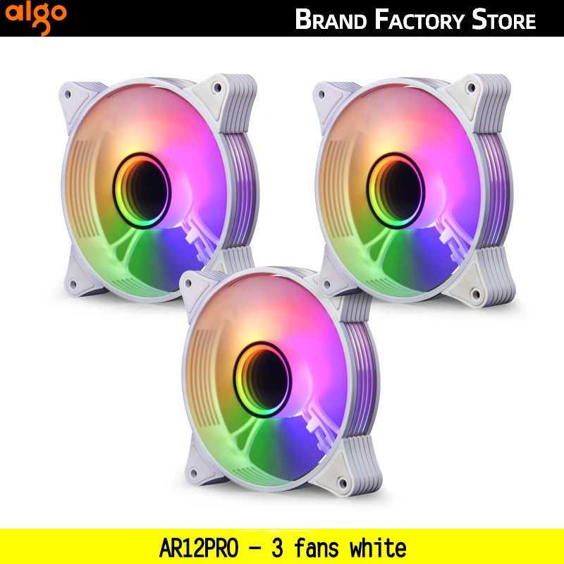 Aigo AR12PRO Computer Case Fan Ventoinha PC 120mm RGB Fan 4pin PWM CPU Cooling Fan 3pin5v Unlimited Space Argb 12cm Ventilador