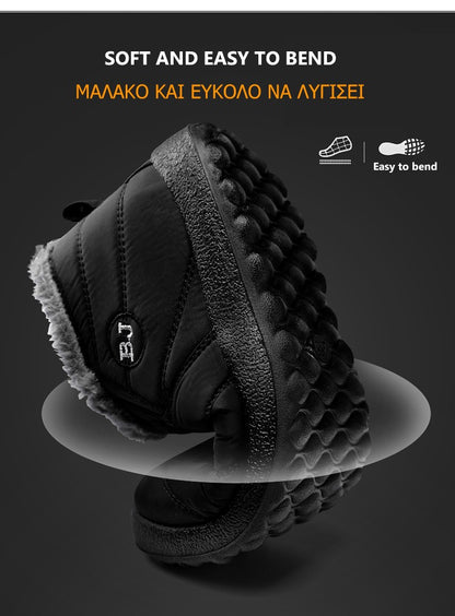 Botas Masculinas de Neve para Área Externa, Sapatos Masculinos com Pelo, Botas de Inverno Masculinas, Botas de Caminhada, Botas de Tornozelo, Sapatos Masculinos Impermeáveis, Botas de Trabalho, Calçados