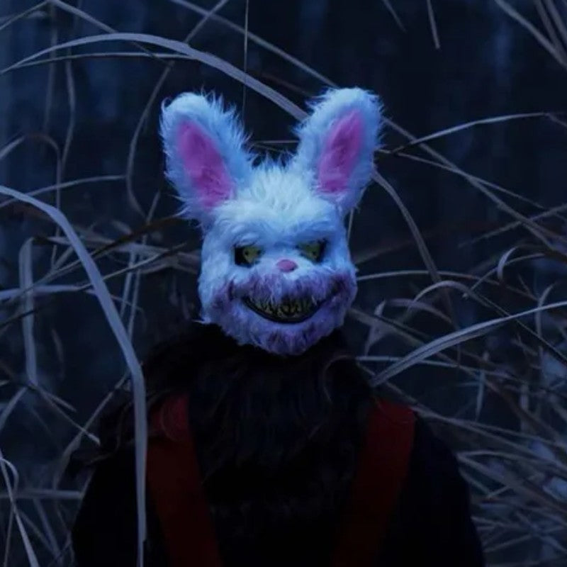 ? Halloween Party Cosplay Scary Bloody Bear Rabbit Mask Make-up Animal Plush Face Mask Props Headcover Masquerade Carnival Mask