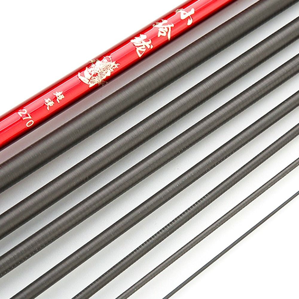 1.6m-4.8m Length Ultralight Fishing Rod Hand Pole Design Feeder Type Carbon Fiber Fishing Rod Telescopic Mechanism