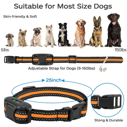 Coleira de Treinamento Elétrica para Cães 3300 Pés Controle Remoto à Prova D'água para Animais de Estimação de 5-120 lbs com Choque e Vibração