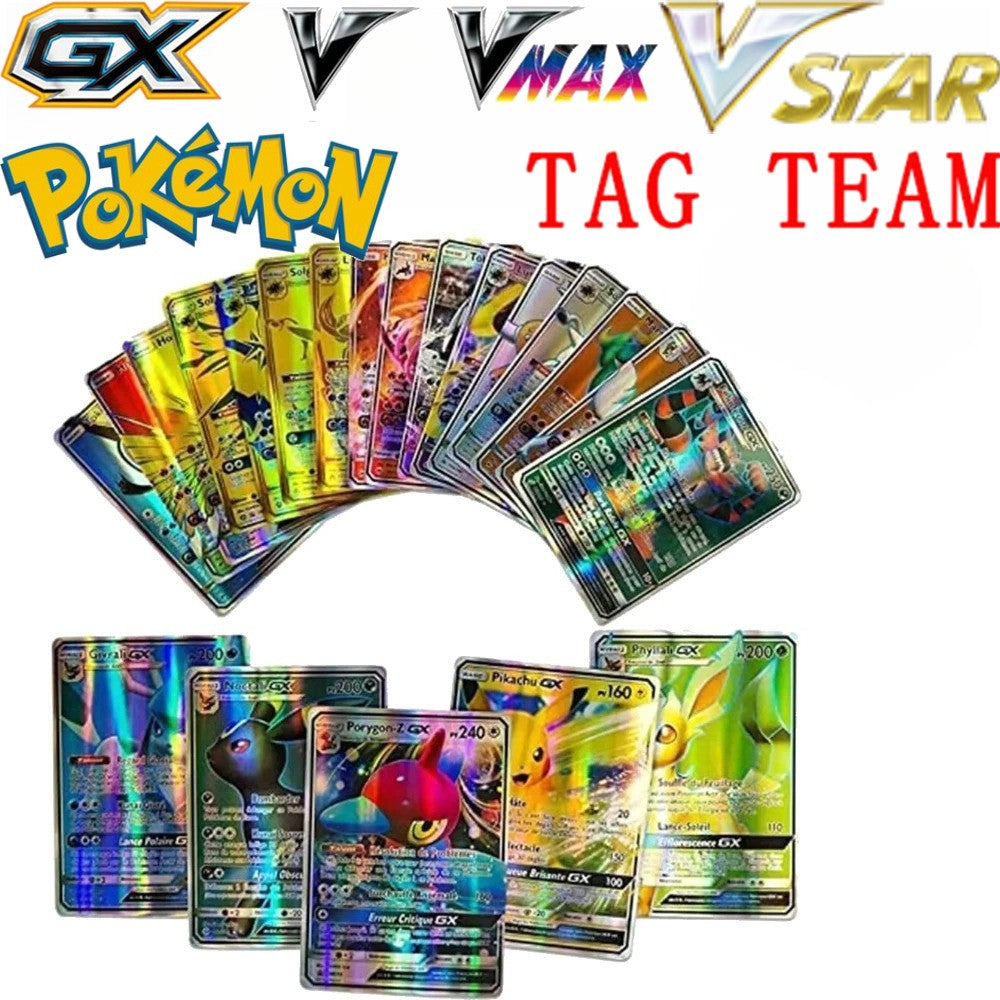 Cartas de Jogo Pokémon em Inglês/Alemão/Espanhol/Coreano/Francês Pikachu Mew Coleção de Cartas Colecionáveis PTCG Brinquedos de Presente Cartas de Jogo de Mesa