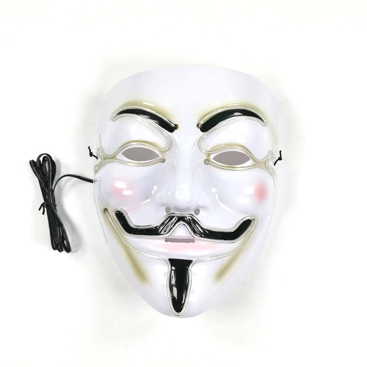 Halloween LED Vendetta Mask Night Club Carnival Party Festival Decoration Cosplay Vendetta Guy Fawkes Mascara Glowing V Mask