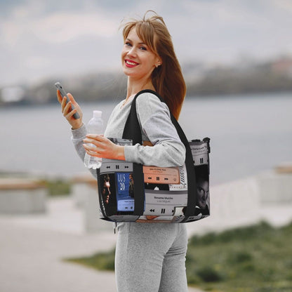 El Sol De Mexico Luis Miguel Beach Travel Bag Large Capacity Tote Bags for Gym Sport Women Shopping Duffle Shoulder Bag