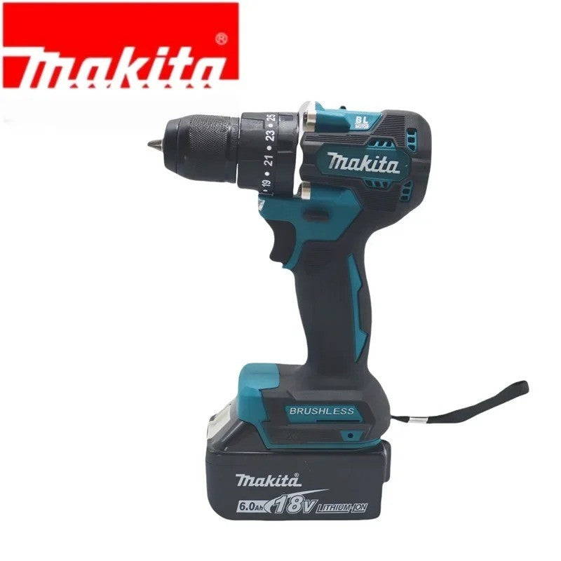 100% Makita Original DDF487 Parafusadeira/Furadeira a Bateria 18V Brushless Chave de Impacto Elétrica Recarregável Ferramenta Elétrica