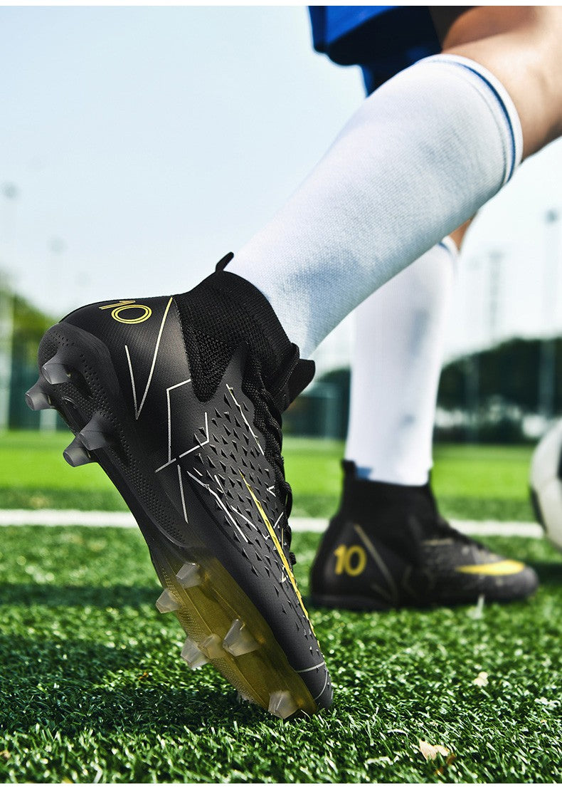 Hot Sale Mens Soccer Cleats High Ankle Football Shoes Long Spikes Outdoor Soccer Traing Boots For Men Women Soccer Shoes