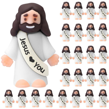 20-200PCS Little Jesus Figures Mini Jesus Figurines in Bulk Hide and Seek Religious Party Favor Sunday School Easter Egg Stuffer