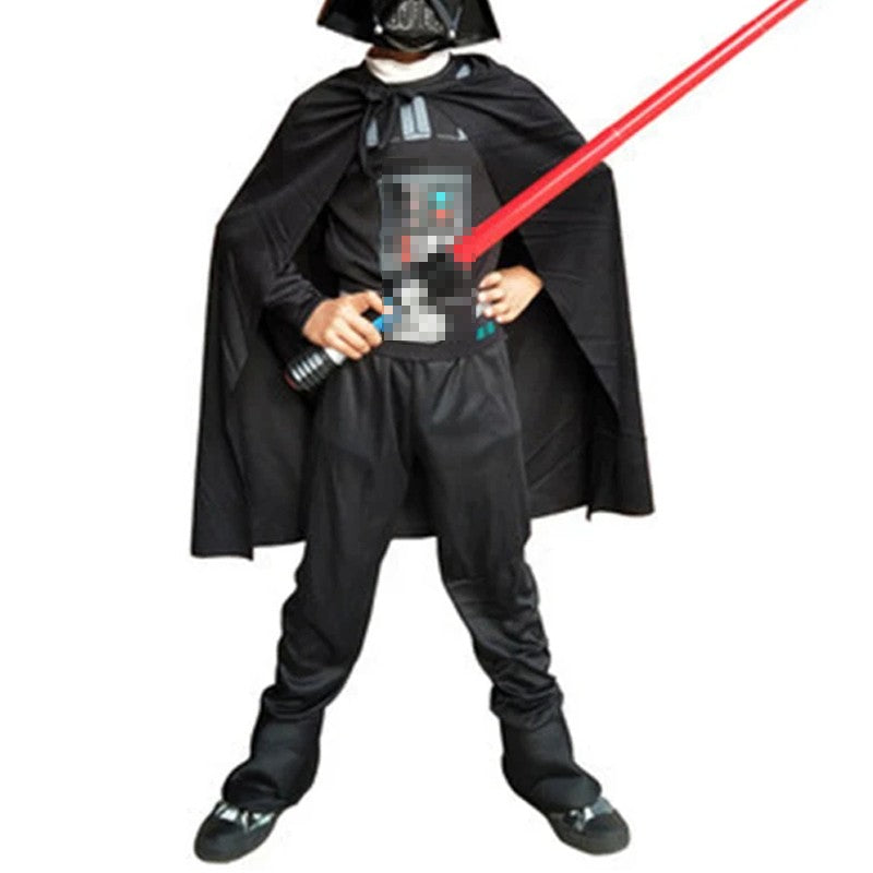 Force Darth COS Sets Kids Boy Cosplay Costume Suits Girl Movie Jumpsuit With Swords Halloween Children Cloth Gift