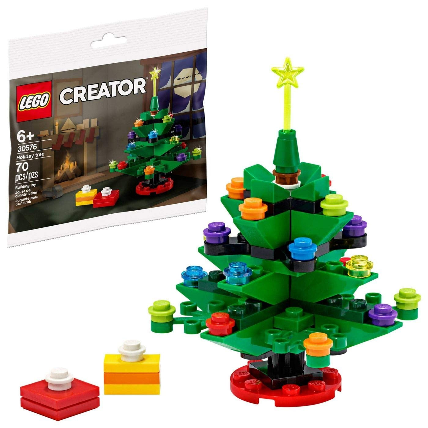 Lego Creator Mini Holiday Tree Building Kit 30576 for Ages 6+ (70Pieces) for Children's Kids Birthday Christmas New Year Gift
