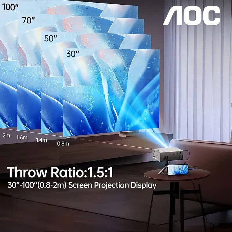 ?? AOC Portable Projector TFT LCD 1080P 1920*1080P Wifi Bluetooth Mini Projectors Home Theater Cinema Outdoor Mini proiettore