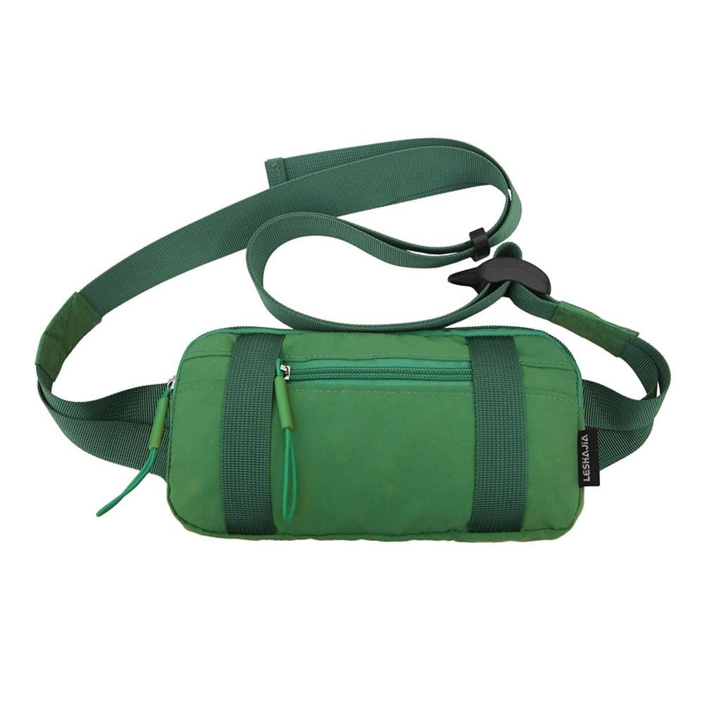 Chest Bag Pure Color Nylon Lightweight Sports Crossbody Bag Outdoor Fitness Running Waist Bag Cycling Fitn Phone Bag