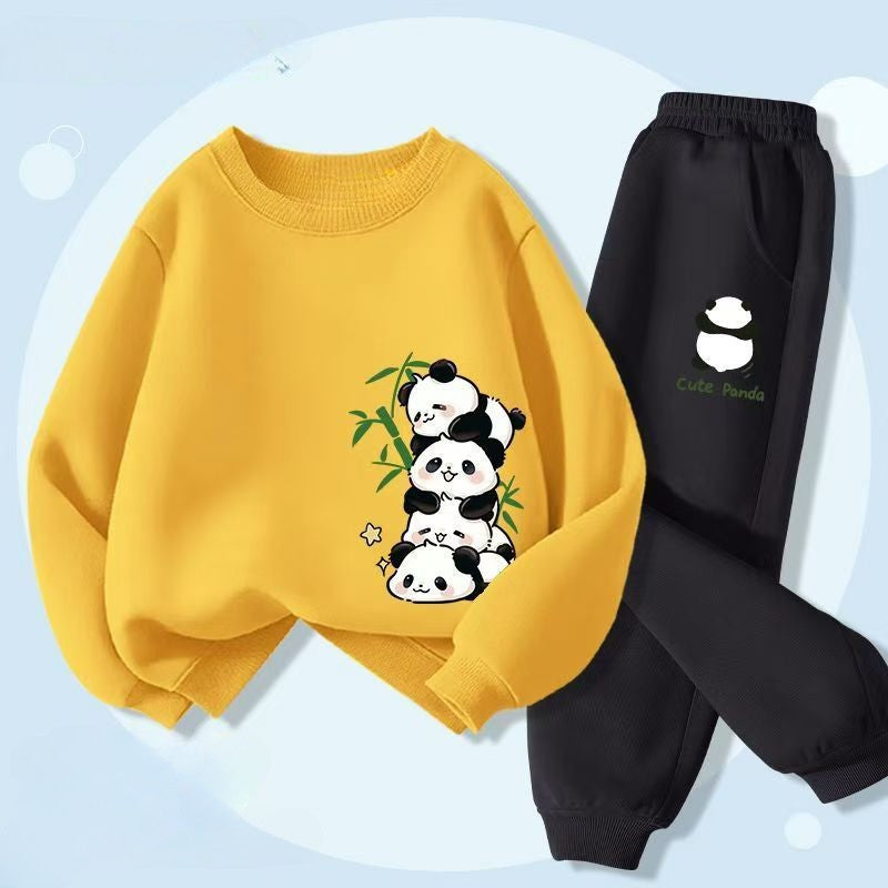 Autumn Baby Boy Clothes Fashion Printed T-shirts and Pants 2 Pieces Set Children Girls Casual Top Bottom Outfits Tracksuits