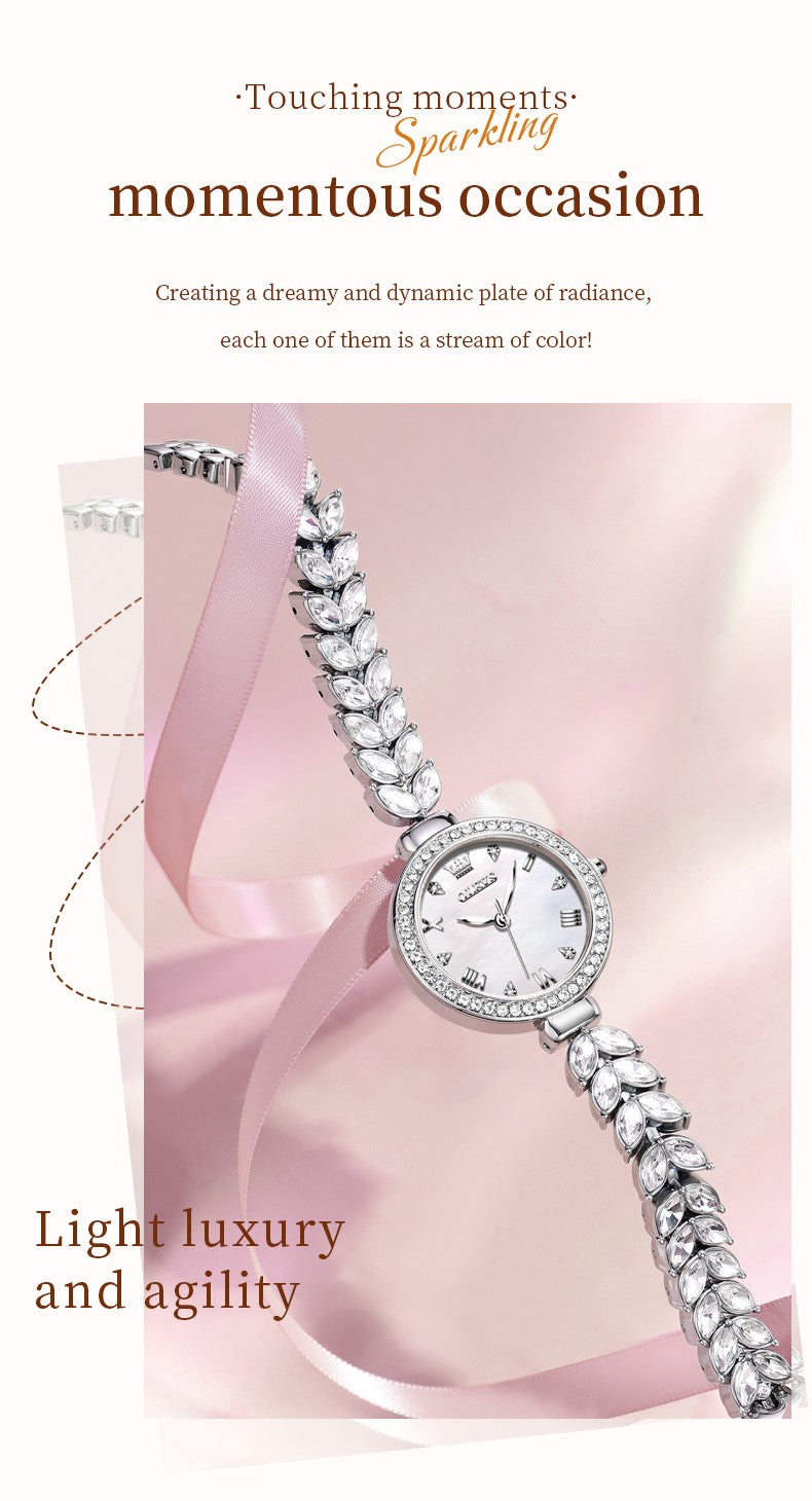 OLEVS 9971 Women Watch Luxury Brand Quartz Watch Fashion Unique Design Diamond Mermaid Bracelet Dress Watch Women Elegant Watch