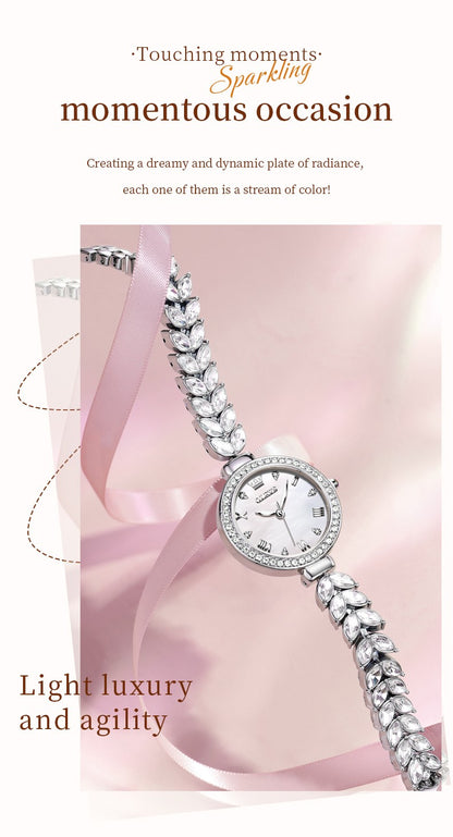 OLEVS 9971 Women Watch Luxury Brand Quartz Watch Fashion Unique Design Diamond Mermaid Bracelet Dress Watch Women Elegant Watch