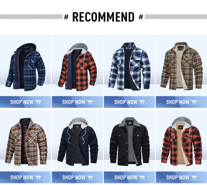 TACVASEN Winter Fleece Jacket Mens Zipper Pockets Work Jacket Thermal Warm Full Zip Fishing Hiking Coats Outwear Man Windbreaker