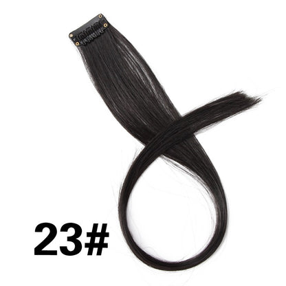 Alileader Aplique de Cabelo Extensão com Clip 57 Cores Ombre Liso Extensão de Cabelo com Clip em Apliques Peças de Cabelo de Fibra de Alta Temperatura