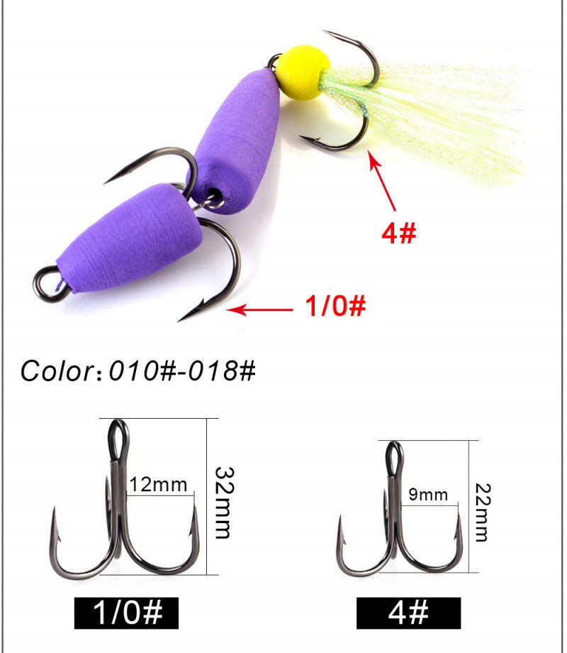 Newest Mandula Polychrome Fishing Lure Soft Lures Foam Bait Swimbait Wobbler Bass Pike Lure Artificial Baits with 2 Treble Hooks
