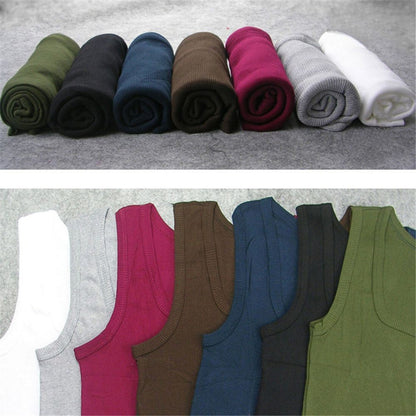 3pcs/lot Cotton Mens Tank Tops Sleeveless Solid Muscle Vest Undershirts Men's Clothes U-neck Gym Clothing Women Sleeveless Shirt