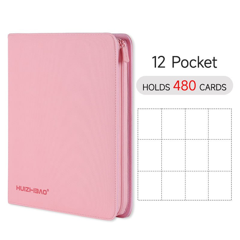 Fichário de Cartões com Zíper, 9/12 Bolsos, Álbum de cards de troca, Página de carregamento lateral durável para mtg tcg para pokemon para yugioh para futebol