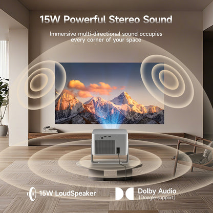 Projetor Magcubic HY350MAX GT 900 ANSI com Google TV, projetor nativo 1080p, foco automático, portátil, Android, home theater