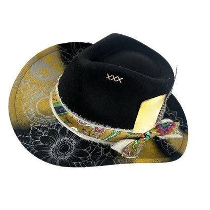 P9FE Western styles Felts Cowgirls Hat With Ribbon Trim And Detail For Outdoor Event Casual Wear