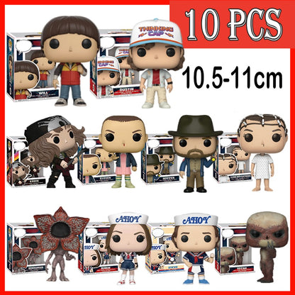 Anime Strangers Things Boneco Jane Ives/Will Byers/Mike Wheeler Boneco de Ação Cosplay Vinil Enfeite Bonecos Brinquedo Presente de Ano Novo