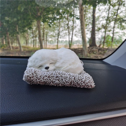 Car Ornaments Cute Simulation Sleeping Cats Decoration Automobiles Lovely Plush Kittens Doll Toy Children Gifts Auto Accessories
