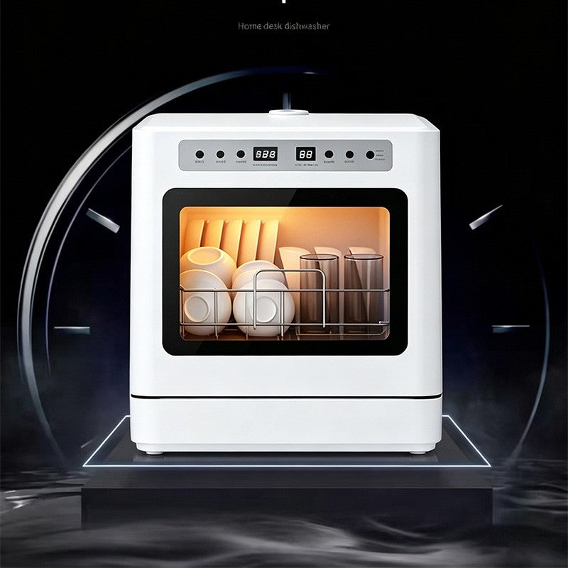 RJH-T06 Countertop Dishwasher Portable, No Installation Required, Smart 75SSD5 High-Temperature Drying, Household Dishwasher
