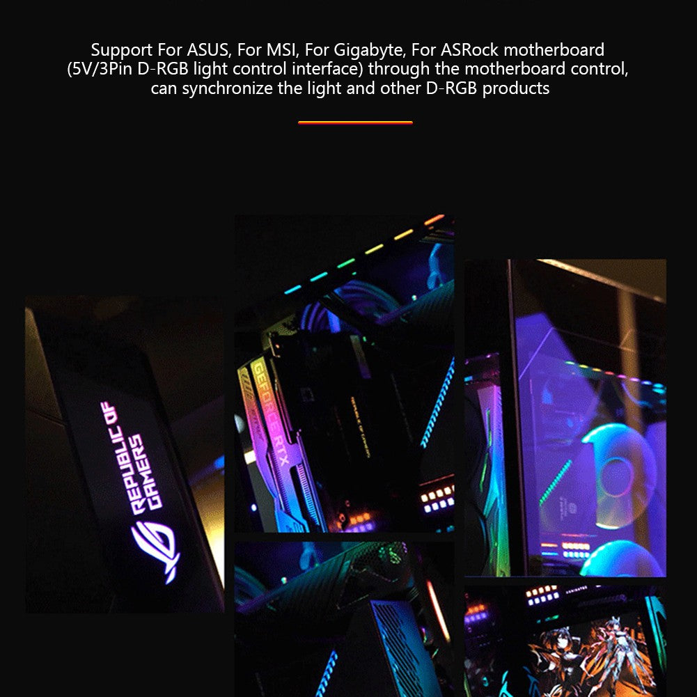5V/3PIN ARGB Cable Splitter Hub ASUS AURA SYNC RGB Fan Hub Adapter SATA Power Extension Cable Adapter for Computer PC Cooler