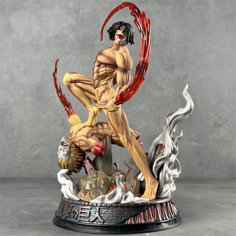 29cm Eren Jaeger Figura Manga Ataque dos Titãs Anime Figuras Jaeger Pvc Modelo Estátua Boneca Coleção Decoração Brinquedos Presente