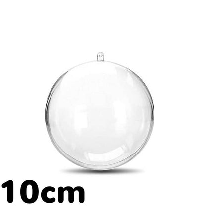 1-15pcs Creative Christmas Clear Plastic Hollow Ball Bright More Size Ornaments Holiday Decor Hanging Balls Party Wedding Decor