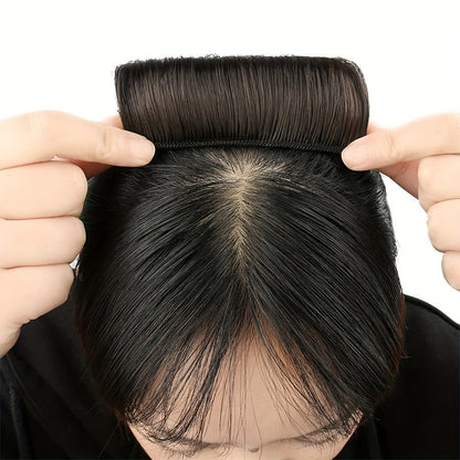 Franja Invisível de Cabelo Sintético, Almofada de Cabelo Liso Alto para Pentear para Cima, Acessórios de Cabelo Falso, Extensão de Cabelo Natural para Peruca Feminina