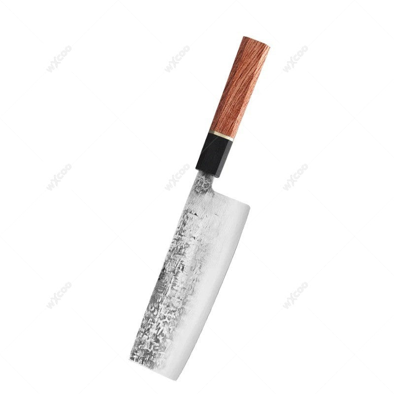 WXCOO Forged Hammer Pattern Japanese Santoku Knife Meat Cleaver Professional Chef Knife Kitchen Vegetable Fruit Slicing Knife