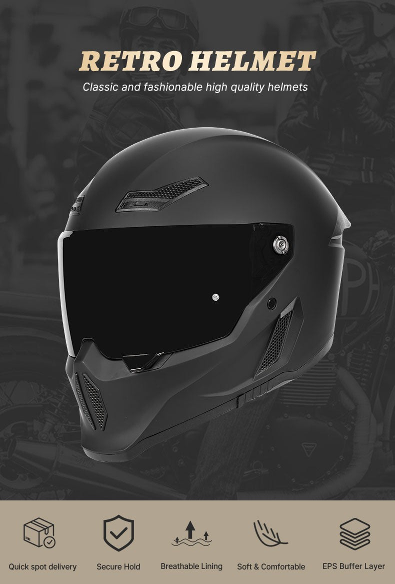 C-Riding Inverno Quente Cruising Mulheres e Homens Profissionais Chapéus de Segurança Retro Cruising Capacete Completo Certificado DOT Verão