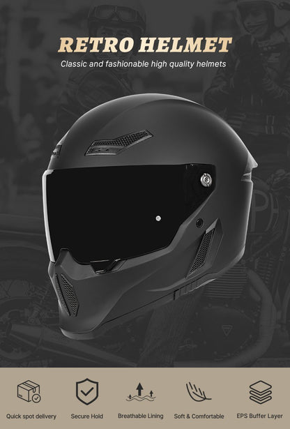 C-Riding Inverno Quente Cruising Mulheres e Homens Profissionais Chapéus de Segurança Retro Cruising Capacete Completo Certificado DOT Verão
