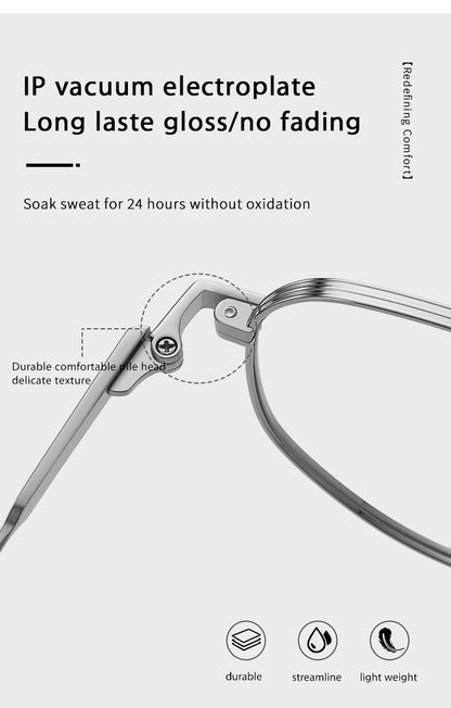 Pure Titanium Reading Glasses Women Prescription Optical Lenses Myopia Eyewear Men Blue Light Blocking Computer Eyeglasses Frame