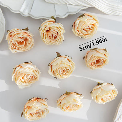 Artificial Flower Burned Edge Rose Wedding Bridal Bouquet Decor Home Outdoor Garden Festival Party Wreath Diy Ins Gift Scrapbook