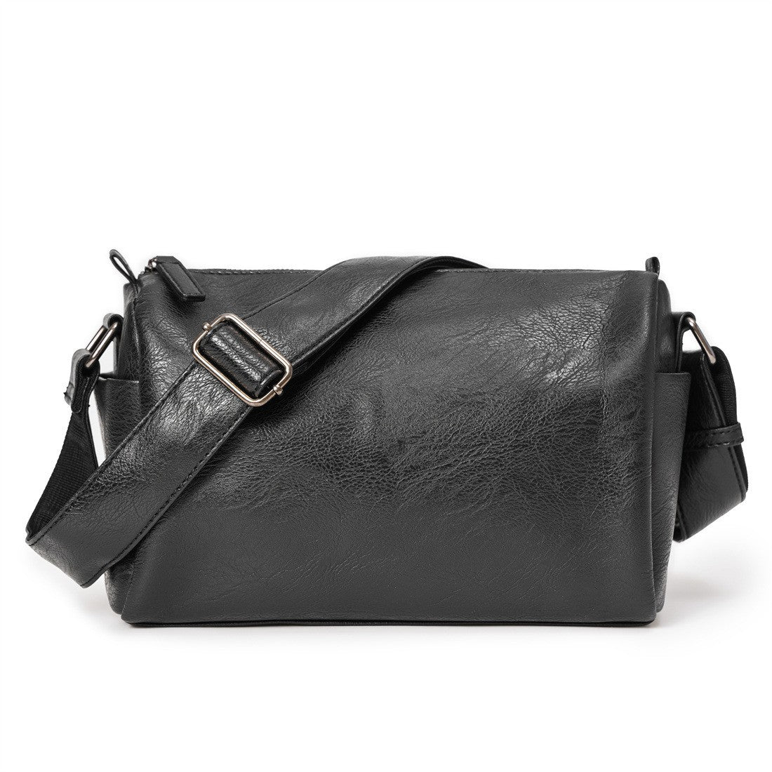 New soft leather men's bag shoulder bag men's leather bag crossbody bag Korean version versatile casual bag small shoulder bag B