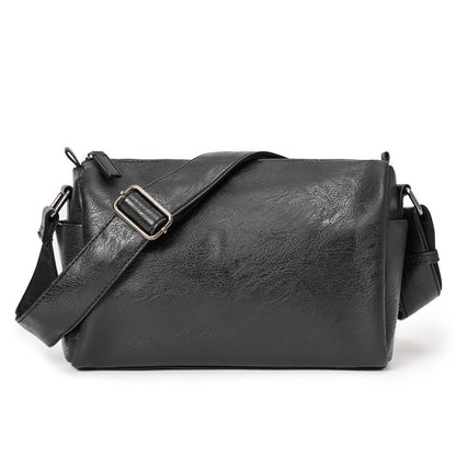 New soft leather men's bag shoulder bag men's leather bag crossbody bag Korean version versatile casual bag small shoulder bag B