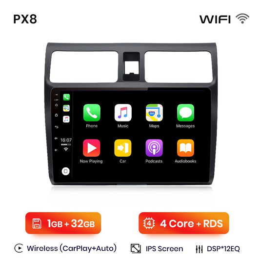 For Suzuki Swift 2003 - 2010 Wireless CarPlay for Apple Android Auto Car Radio GPS IPS RDS FM WiFi BT 4G 8Core Multimedia Stereo