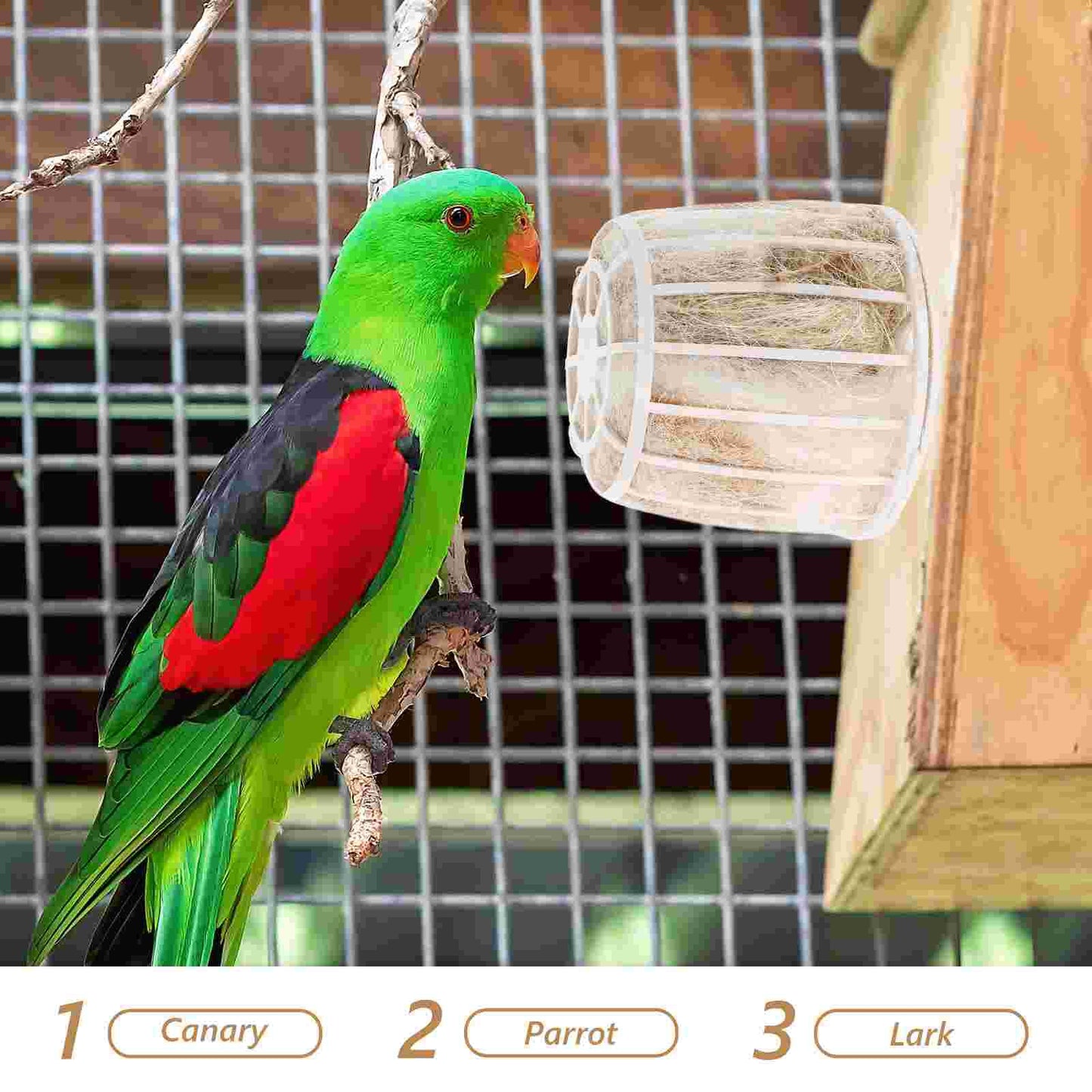 Idílico Tecido Ninho de Pássaro Material Cordão Algodão e Juta Nidificação Artificial Suporte para Café Finch