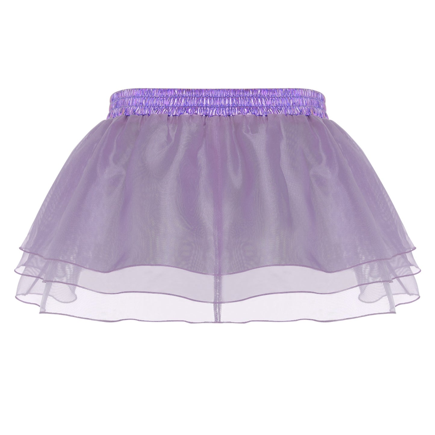 Womens Tiered A-line Pleated Short Skirt Shiny Glitter Skirt for Rave Festival Pole Dance Bar Party Skirt Night Club Costume