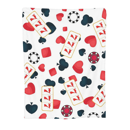 Poker Slot Machine Pattern 1 Blankets Warm Flannel Sofa Throw Blanket for Couch Bedding Outdoor Throws Bedspread Quilt