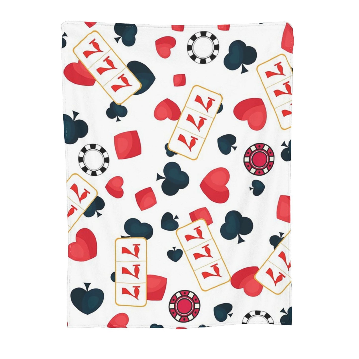 Poker Slot Machine Pattern 1 Blankets Warm Flannel Sofa Throw Blanket for Couch Bedding Outdoor Throws Bedspread Quilt