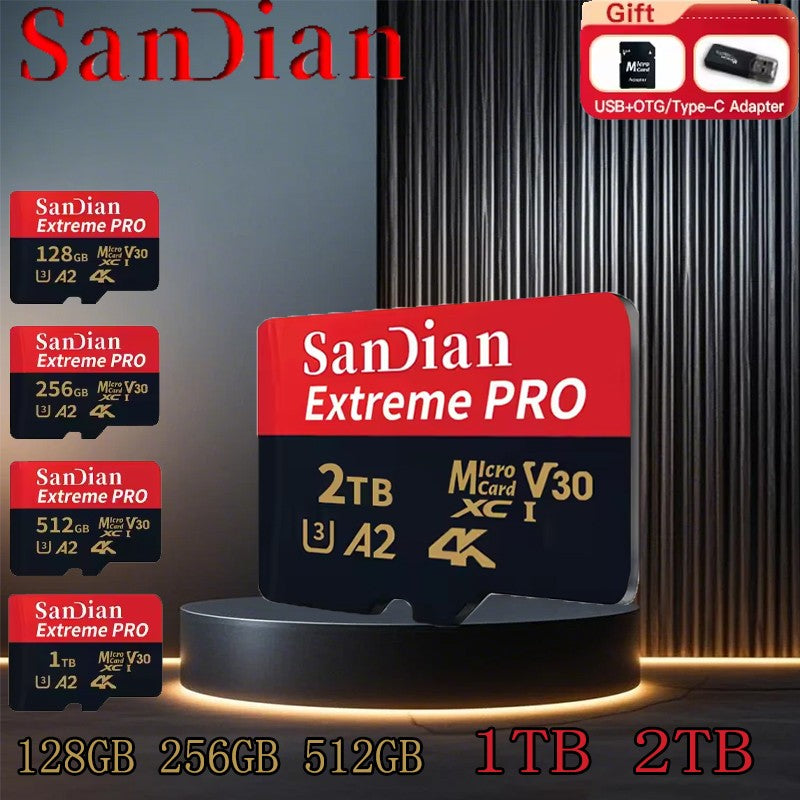 High Speed Micro TF/SD 512GB Original TF Flash Card 1TB SD Card 128GB 256GB High Capacity Memory Card for Laptops/PC/MAC/Phones