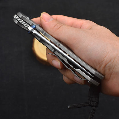 Chris Reeve CR S35VN Blade Ball Bearing  Stone Wash Titanium Alloy Survival Tool Outdoor Camping Knife High Hardness Sharp EDC
