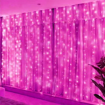 3/6m LED Curtain String Lights USB Festoon Remote Control Garland Fairy Lights Wedding Christmas Decoration for Home Bedroom